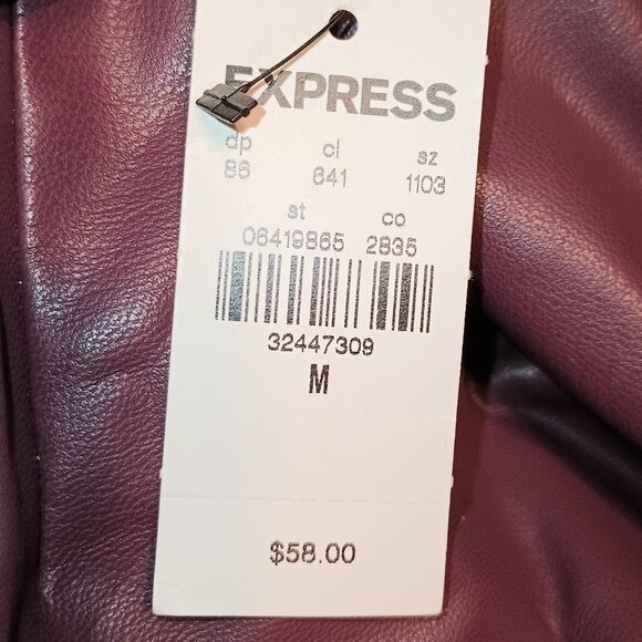 Express Burgundy Sleeveless Bodysuit - Picture 6 of 9